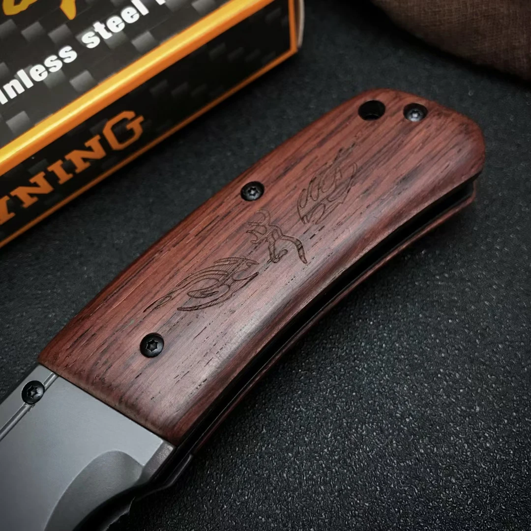 BROWNING DA98 складной Ножи 440C Нержавеющая сталь лезвия деревянной ручкой КАРМАН на