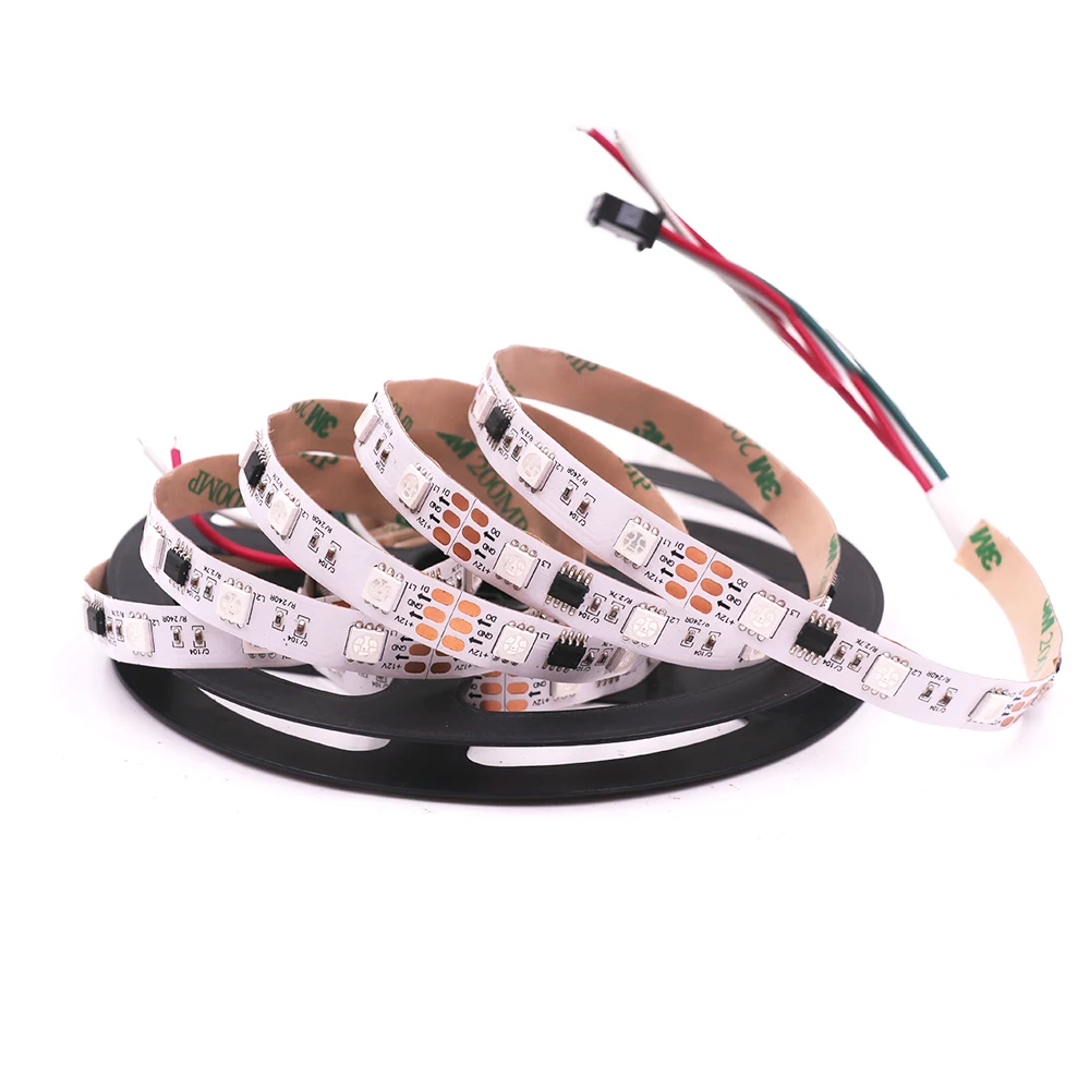 Фото Светодиодная лента WS2811 RGB SMD 5050 12 В постоянного тока 30/60 светодиодов/м Светодиодная лента WS2811 RGB SMD 5050 12 В постоянного тока 30/60 светодиодов/м