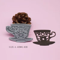 new teacup cup metal carbon steel material cutting dies mould sweet background diy scrapbook greeting card album paper crafts