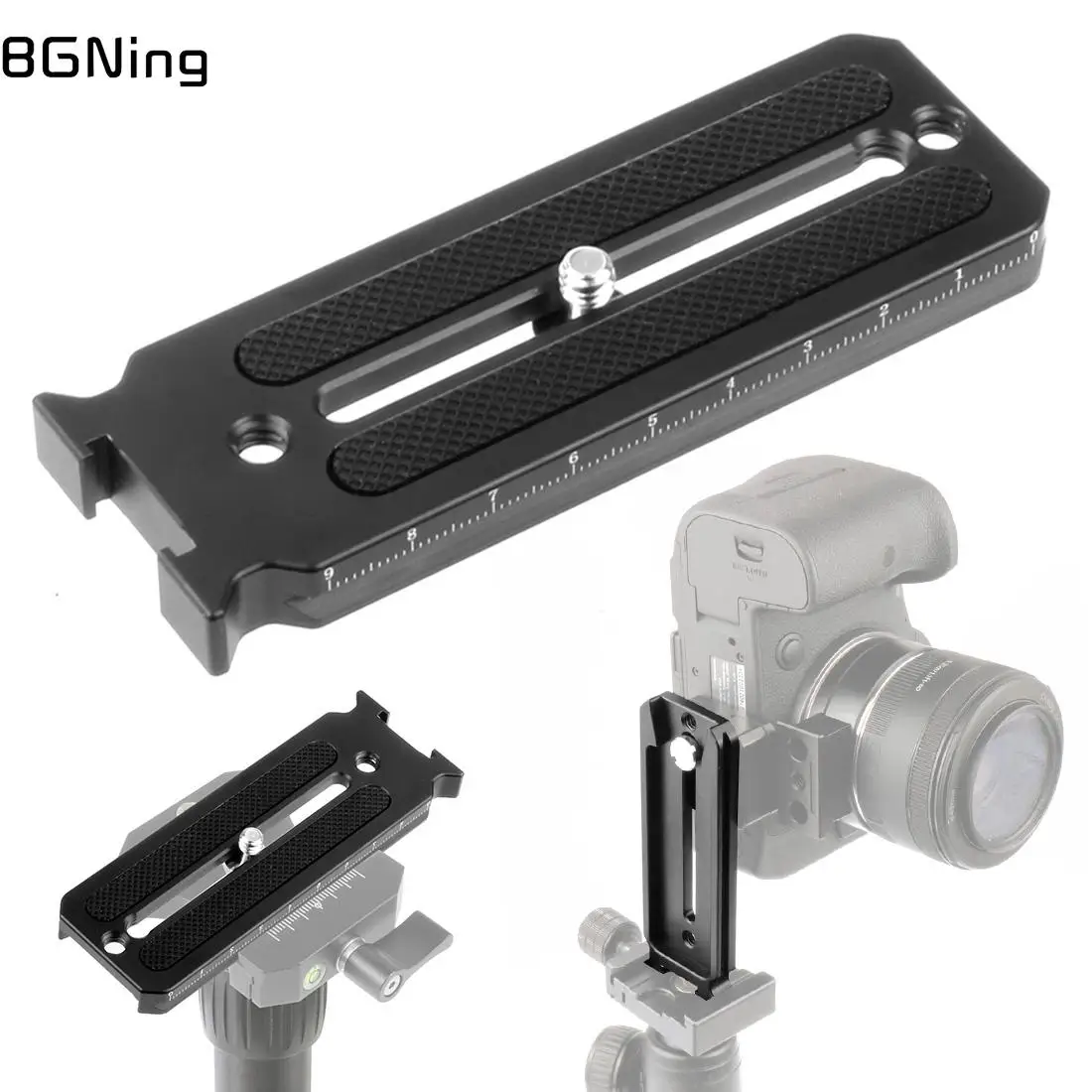 

BGNing Camera Horizontal Vertical Quick Release Plate with Cold Shoe Mount QR Plate For DSLR Camera for Ronin SC Stabilizer