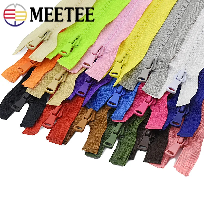 Meetee 5 шт. # молния из смолы 30/40/55/60/70/80/90 см размер зубцов открытый хвост для куртки