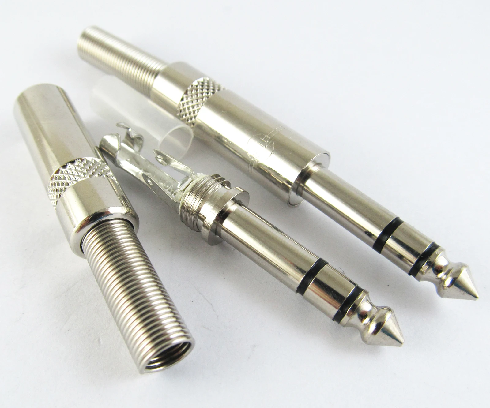 

1pc High Quality 1/4" 6.35mm TRS Stereo Metal Male Plug Audio Cable Connector