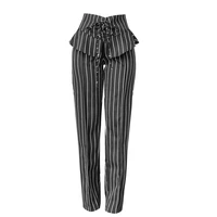 national standard dance pants women grey slim striped pencil pants latin dance practice trousers