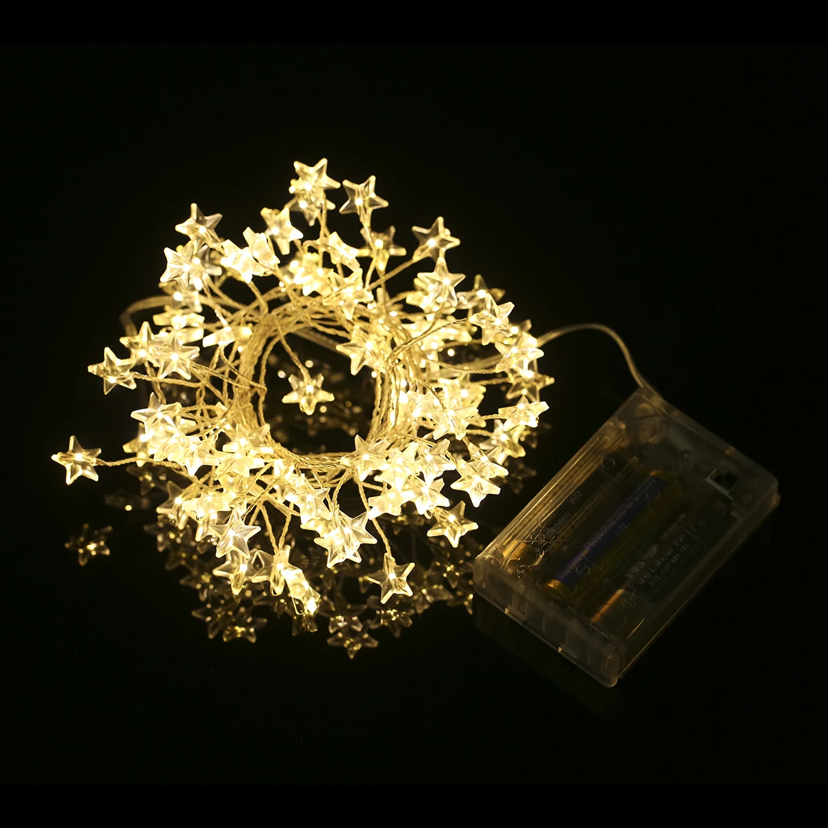 

0.8 Meters 80 LEDs Star Shape String Light Twistable Bendable Flexible Wire Powered Operated for Christmas Home Party Decoration