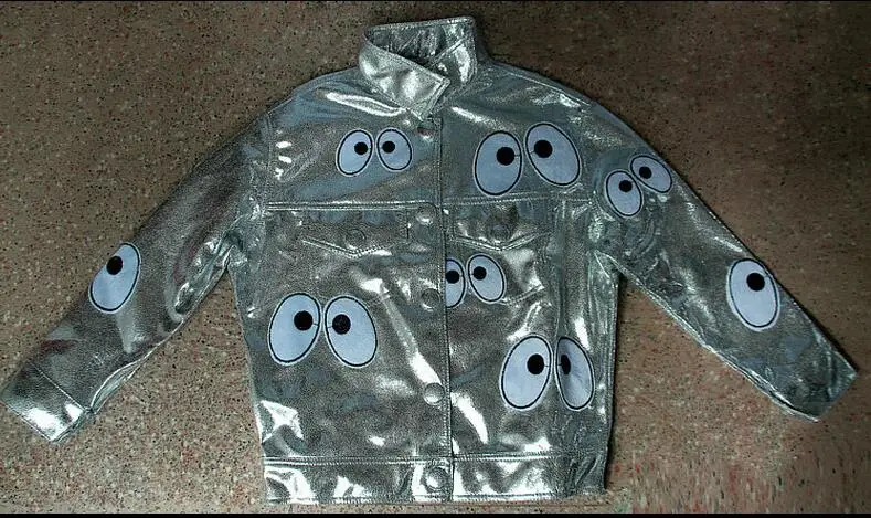 

Silver Women Dj Jacket Night Games Singer Costume / One Size
