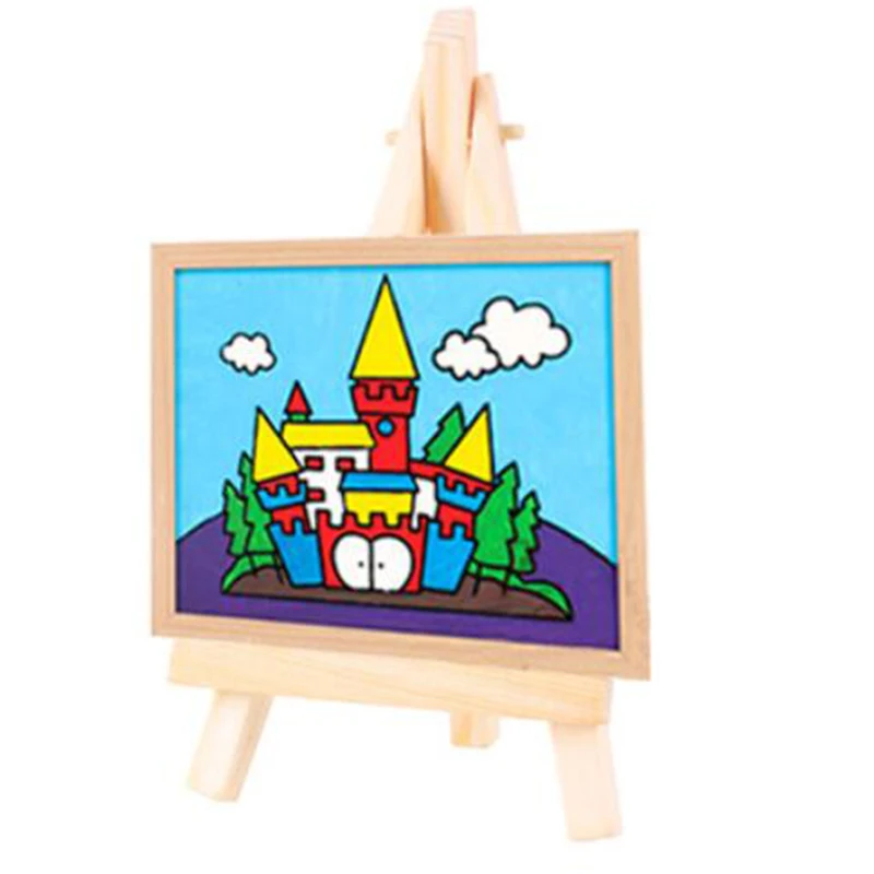 

10 Set Artists Mini Canvas Set Painting Craft DIY Drawing Small Table Easel Gift