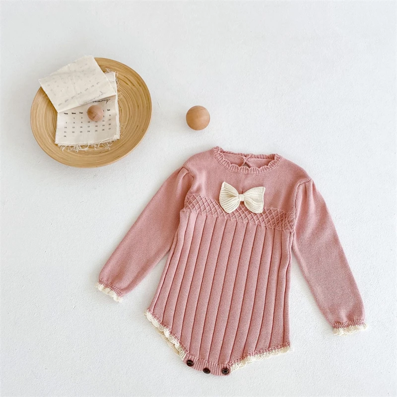 

Spring Toddler Baby Girl Long Sleeve Knit Rompers Children Rompers Autumn Kids Baby Girl Printing Clothes Romper Infant Romper