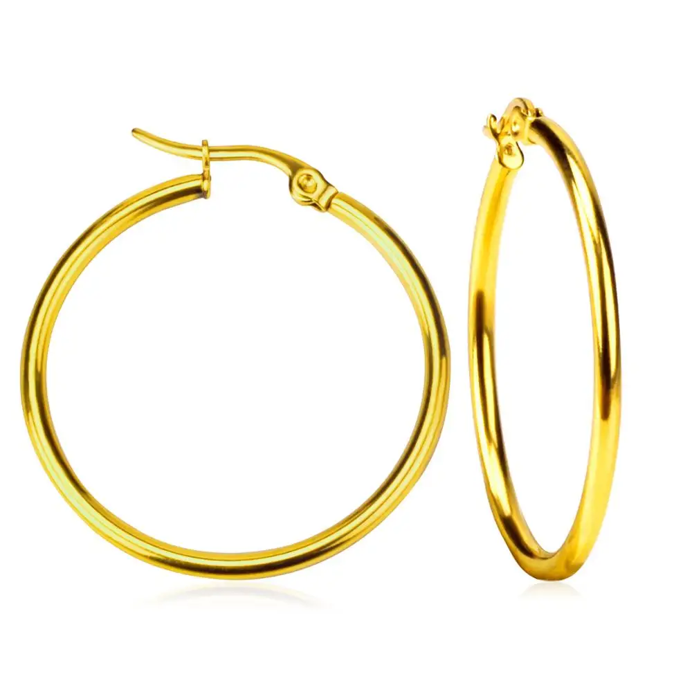 Серьги-кольца LUXUKISSKIDS из нержавеющей стали большие круглые серьги в Корейском