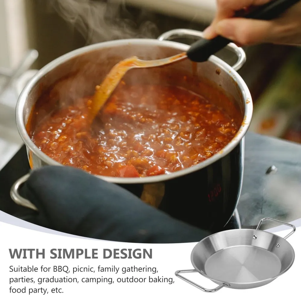 

2pcs Practical Stainless Steel Picnic Food Tray Snacks Fruits Tray for Home