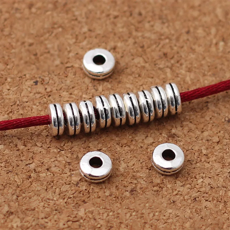 6 мм 10 шт. древние Золотые Старинные Серебряные двухслойные маленькие