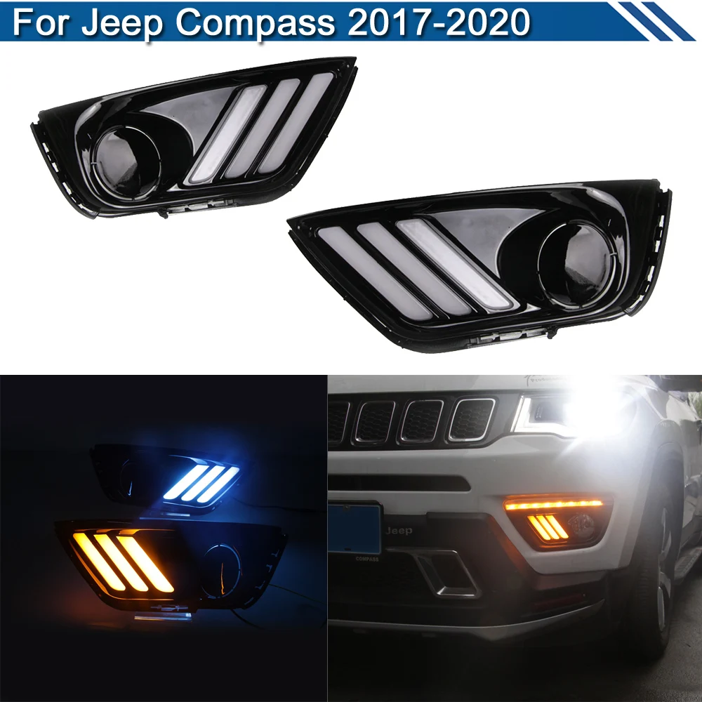2 шт. светодиодные противотуманные фары для Jeep Compass 2017 2018 2019 2020 |