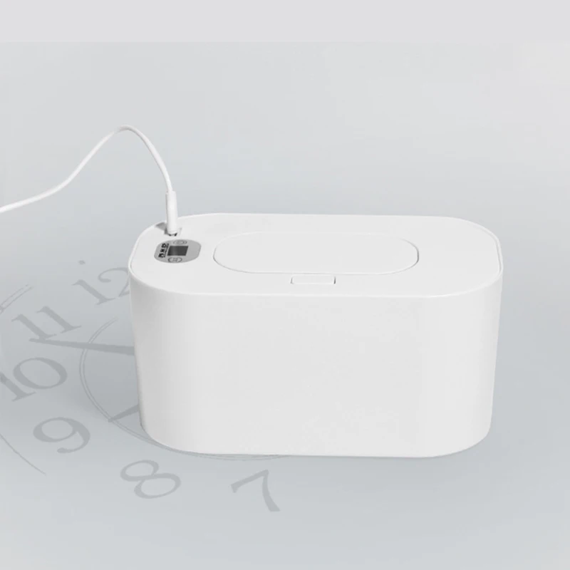 Toallitas h&uacute;medas para beb&eacute;s, calentador port&aacute;til de toallitas calientes para beb&eacute;s, caja de toallitas termost&aacute;ticas de papel, aislamiento de uso enchufable, ם בים ם-4