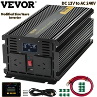 vevor 3000w dc 12v to ac 240v modified sine wave inverter lcd remote controller for electrical tools car and home power supply