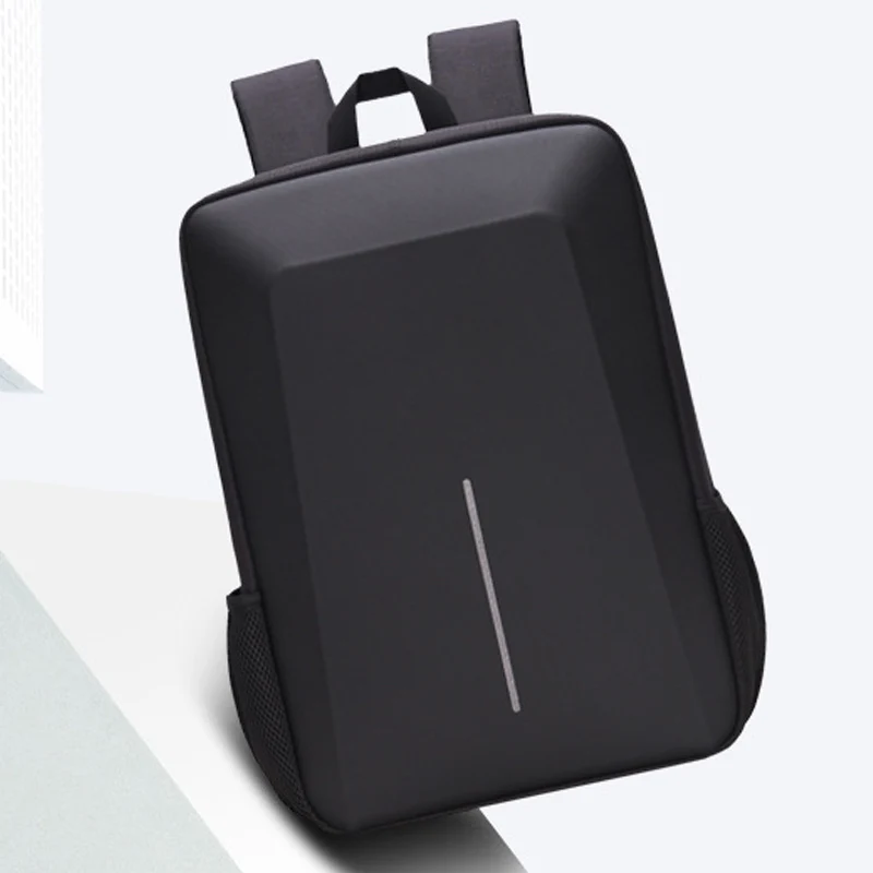 

Hard shell backpack high quality simple new men's stereotyped business computer bag fashion female backpack pure color