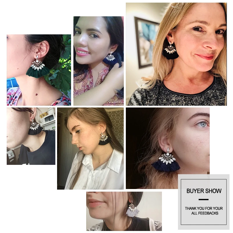 Висячие серьги JOUVAL в этническом богемном стиле для женщин хрустальные