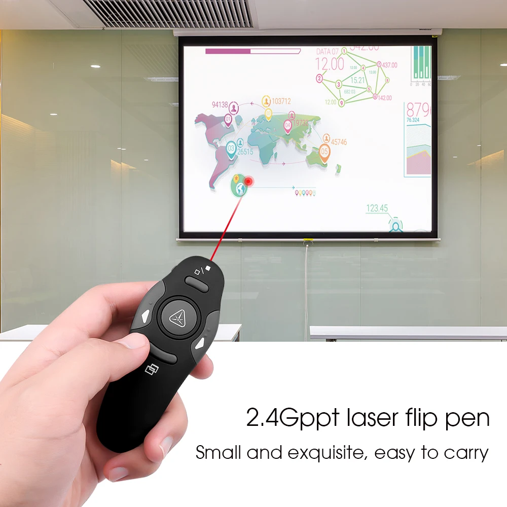 2 4 ГГц Беспроводной USB Powerpoint Дистанционное Управление PPT флип ручка указка кликер