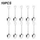 Ложка кофейная, из нержавеющей стали, лопатка для арбуза, десертная, ложка для мороженого, ложка для перемешивания, рождественские подарки, 10 шт.