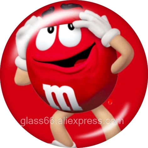 10 шт. смешанные M&M улыбающееся лицо 12 мм/18 мм/20 мм/25 мм круглые фото стекло кабошон демонстрационная плоская задняя часть делая результаты TL464 - Цвет: B6987