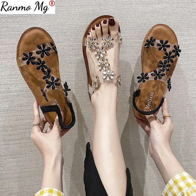 

2021 New Women Sandals Flats Summer Fashion Female Shoes Casual Sandals Women Shoes Beach Shoes Comfort Party Flip Flops Dress