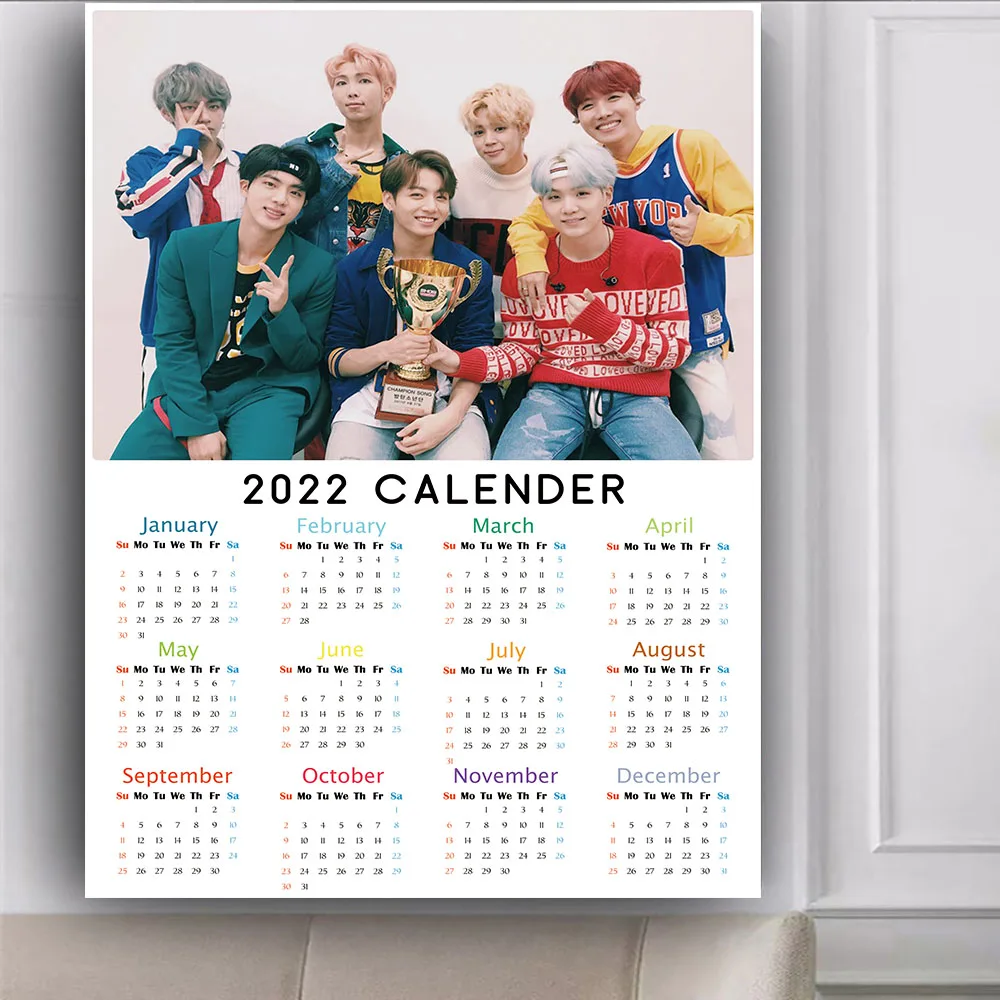 Korean popular Music Band South-Korean-Boy-Band-Bts Poster Modern Style Movie Tv Star Wall Art Kawaii Room Decor Canvas | Дом и сад