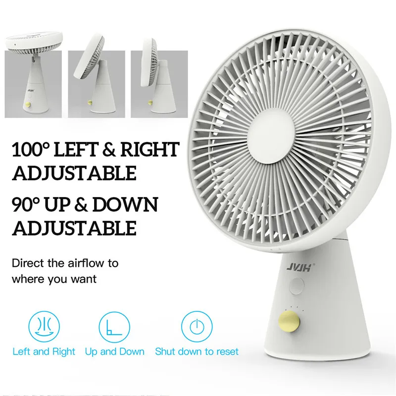 

Portable Fan Cooling USB Rechargeable Quiet Aromatherapy Rotation Adjustment 4 Speed Desktop Fan for Home Office Camping Outdoor