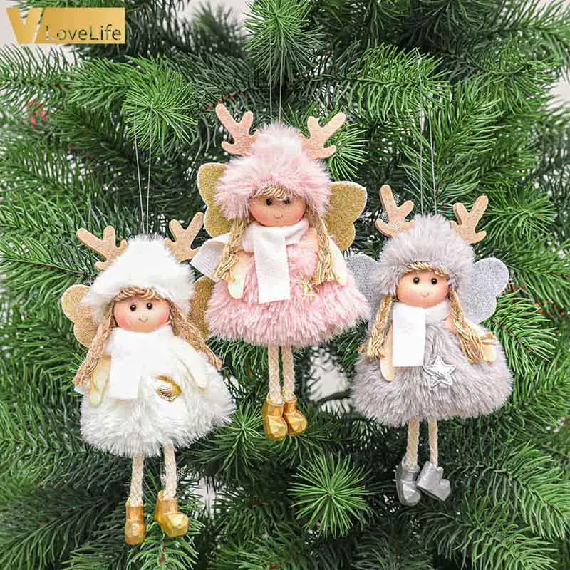 Christmas Doll Pendant Hanging Angel Cute Xmas Tree Decor Merry Decorations for Home Gifts For Kids | Дом и сад