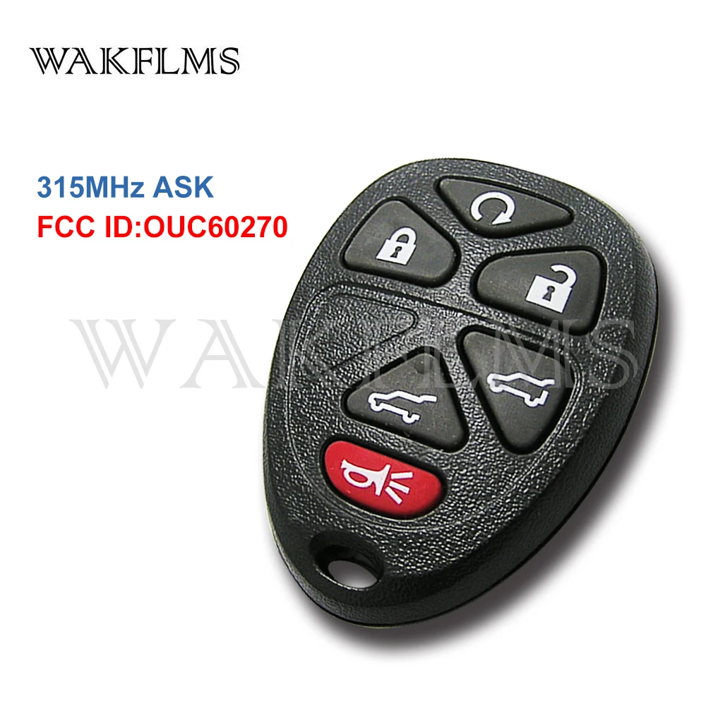 2 шт./лот 6 кнопочный дистанционный ключ 315 МГц Fob для Chevrolet Buick Cadillac Escalade Tahoe Yukon 2007 2013