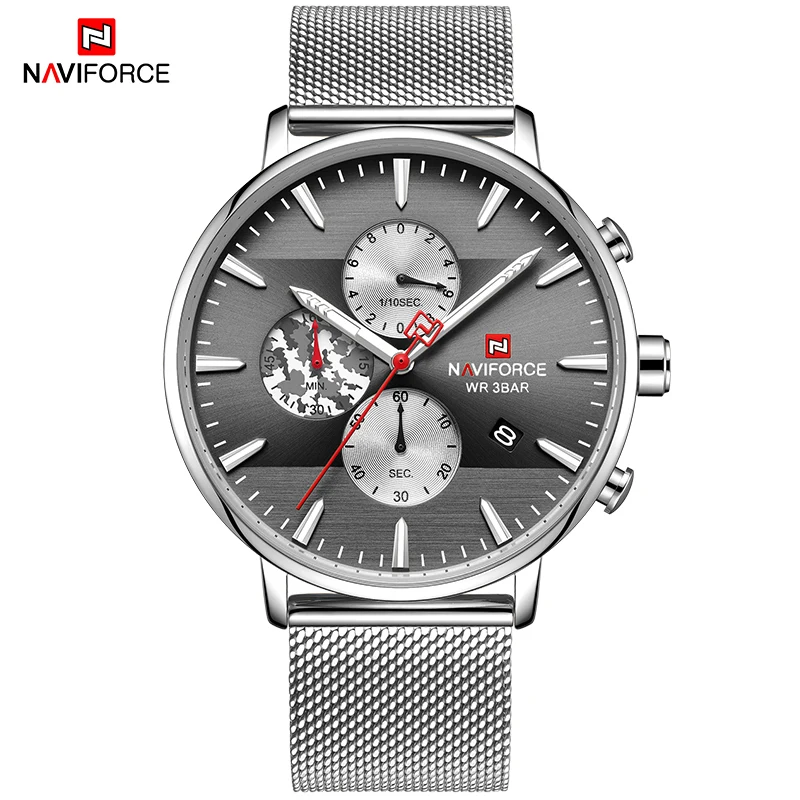 

NAVIFORCE мужские часы брендовые Роскошные модные кварцевые часы мужские водонепроницаемые спортивные стальные военные наручные часы Relogio ...