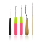 5 шт.компл. металлический крючок для вязания, набор шаблонов для вязания, спицы, защелка, инструмент для вязания крючком с мягкой ручкой, иглы для рукоделия