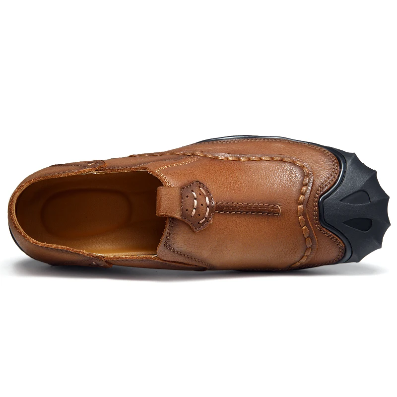 Man Loafers Genuine Leather 2020 Summer Autumn Men's Shoes Slip on Male Casual Shoe Outdoor Walking Footwear Breathable | Обувь