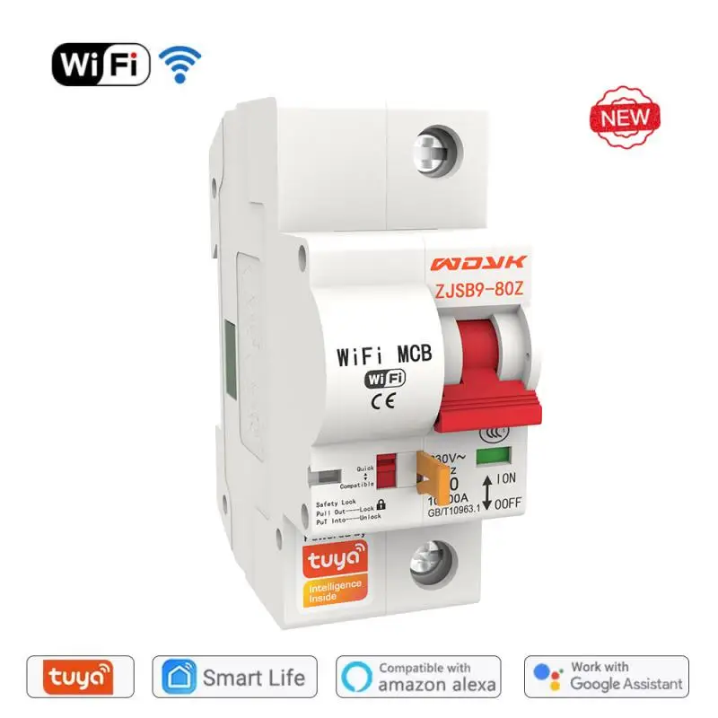 Disjuntores de ar Smart Wifi Disjuntor 16a 20a Muitos Vida Inteligente – Tuya App Controle Apoio Alexa Google Casa 220v 1p