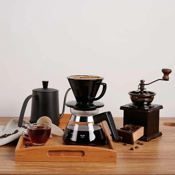 売る ハンドパンチドリップコーヒーポットフィルターカップマニュアルグラインダー現代高級コーヒーメーカーツールホームboiteカフェcoffewareセットDG50CS