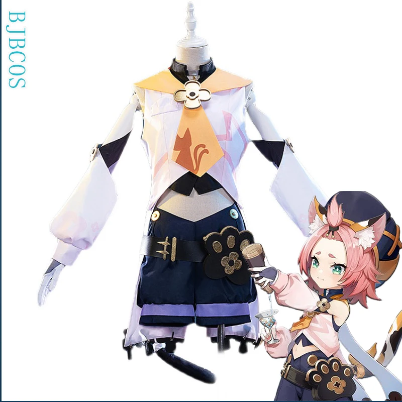

Game Genshin Impact Diona Cosplay Costume Wigs Anime Outfits Dress Halloween Carnival Uniforms Women Customize Costumes