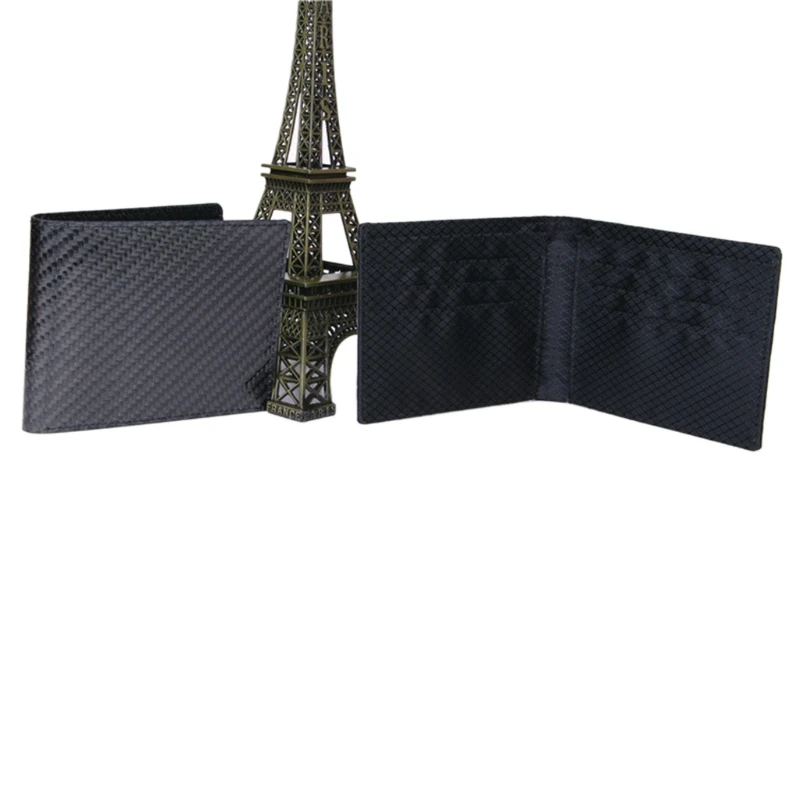

Fashion Men's Bifold RFID Blocking Carbon Fiber Wallet ID Card Holder Purse Case