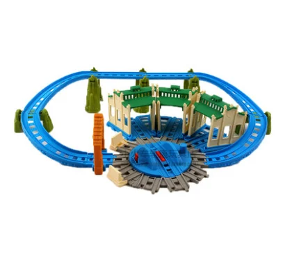 Электрический поезд трек паркинг Гараж Набор для моторизованного поезда