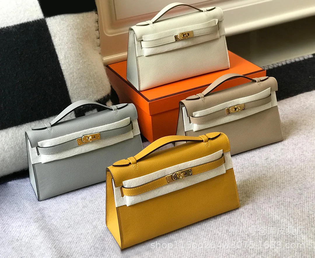 

2021 Kelly Bag Mini Pig Nose Chain Leather Women's Bag One Shoulder Hand-held Generation Kelly Bag