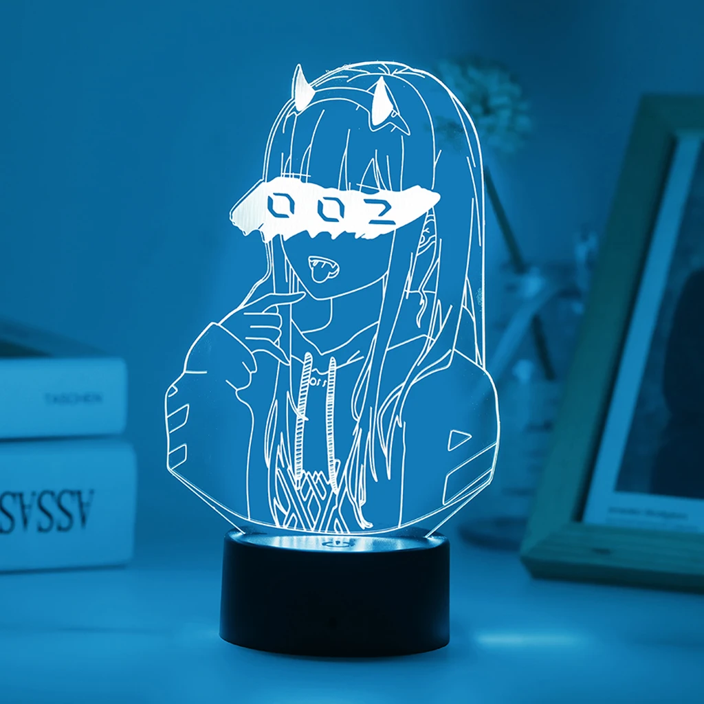 

My Hero Academia Night Light Kid Anime Banana Fish Led Lamp Bunny Girl For Room Festival Illusion Decor Birthday Gift Zero Two