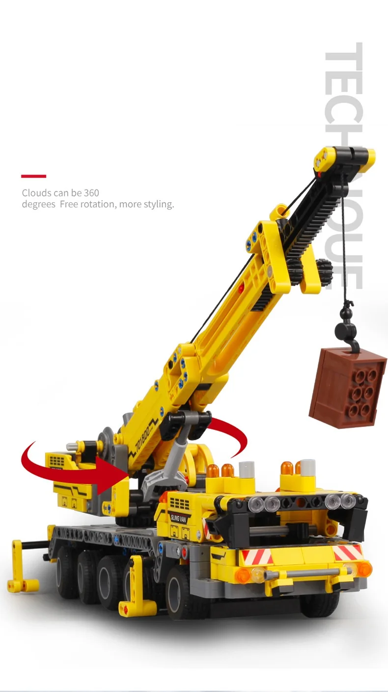 665 шт. Детский конструктор кран-манипулятор | Игрушки и хобби