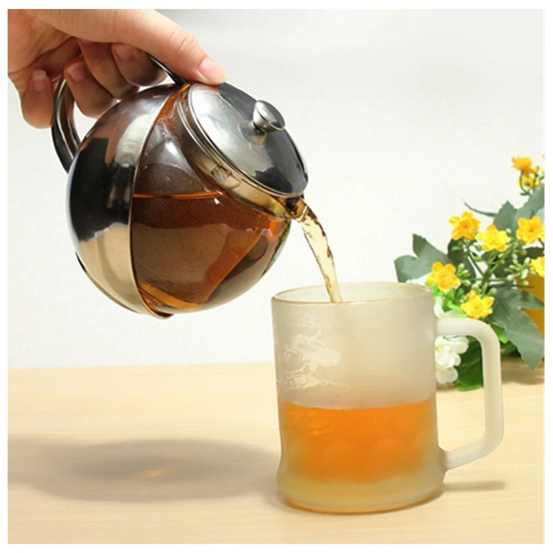 Современный стильный чайник из нержавеющей стали + стеклянный со свободными