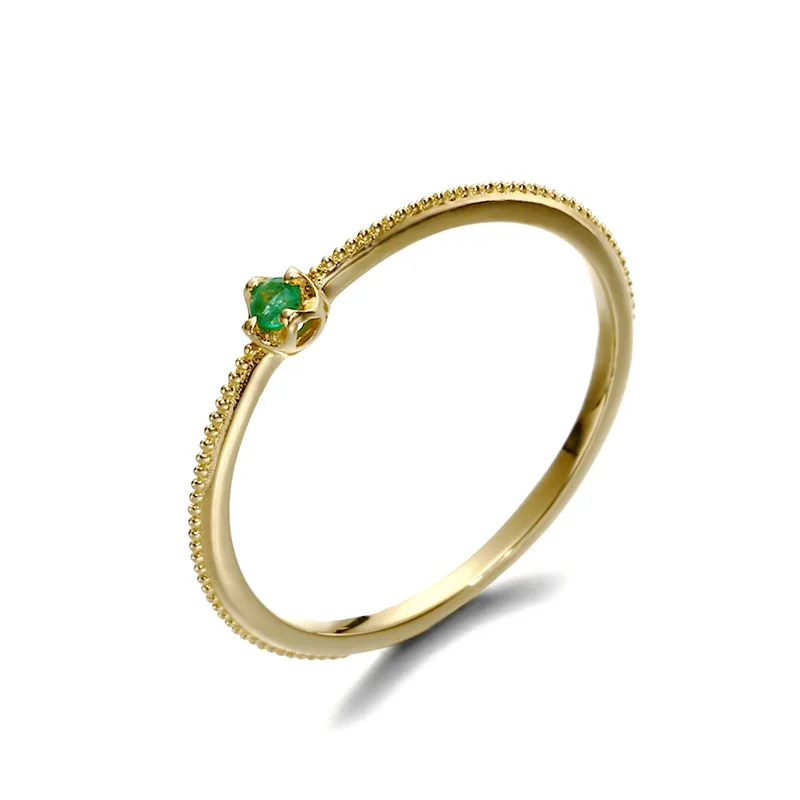 

Женское кольцо с изумрудами, однотонное кольцо из натурального жёлтого золота 9 к, в готическом стиле, элегантное Ювелирное Украшение для оф...