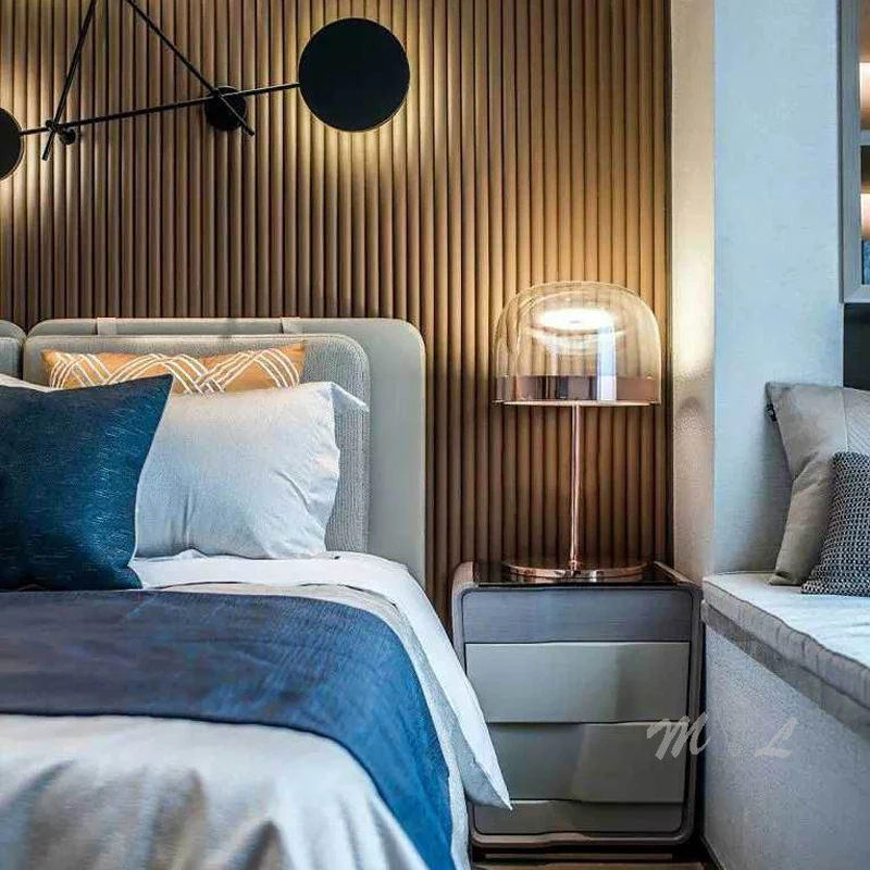 Настольная лампа в скандинавском стиле для спальни настольная с гальваническим