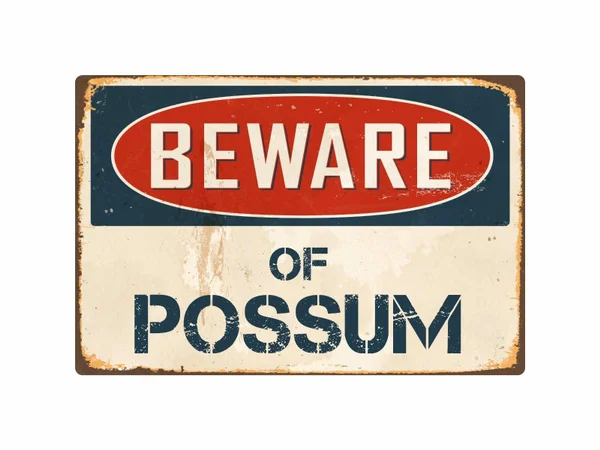 

Модный металлический плакат Остерегайтесь Possum винтажный Ретро металлический знак