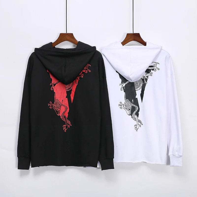 VLONE x CLOT Толстовка с принтом дракона для мужчин и женщин модный тренд в стиле