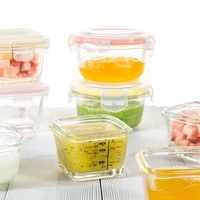 baby food box glass crisper mini steamed egg sealed bowl microwave baby lunch box portable snack bowl