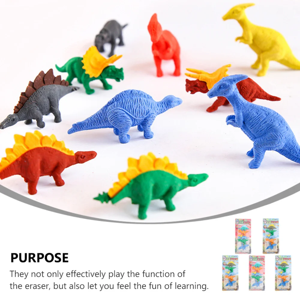 

1 Set 25Pcs Children Stationery Gift Kit Cartoon Erasers (Red Blue)