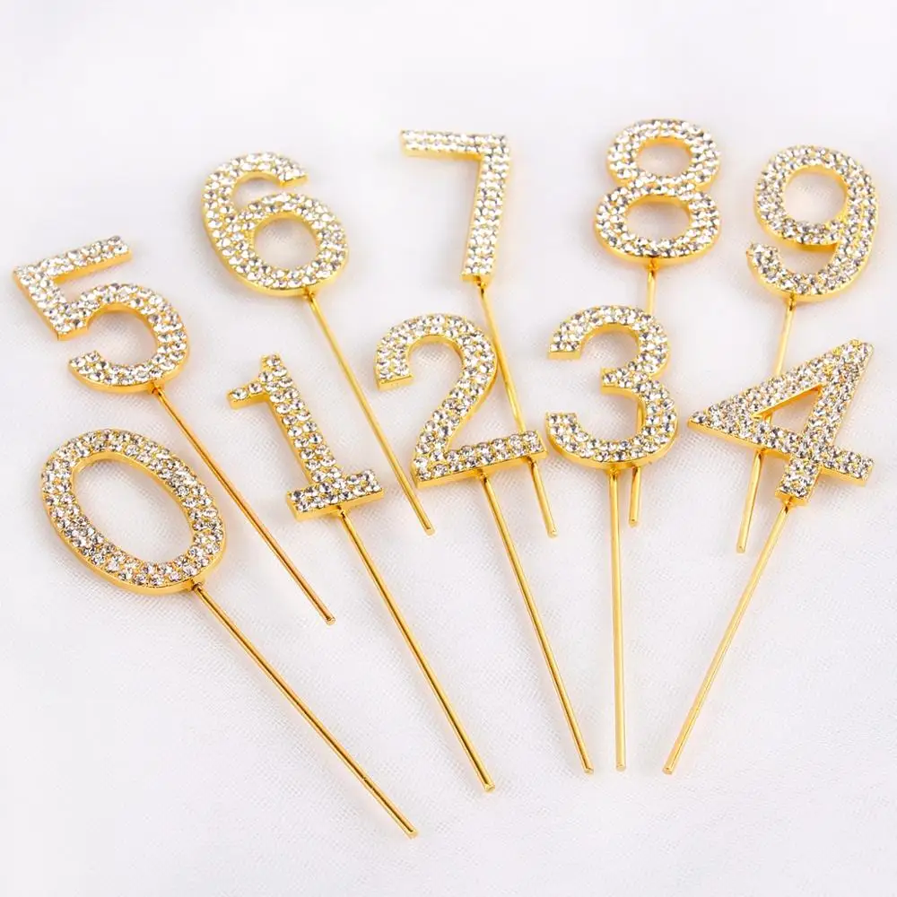 QIFU десертный декор для торта с золотыми цифрами 1 шт. аксессуары детского на день