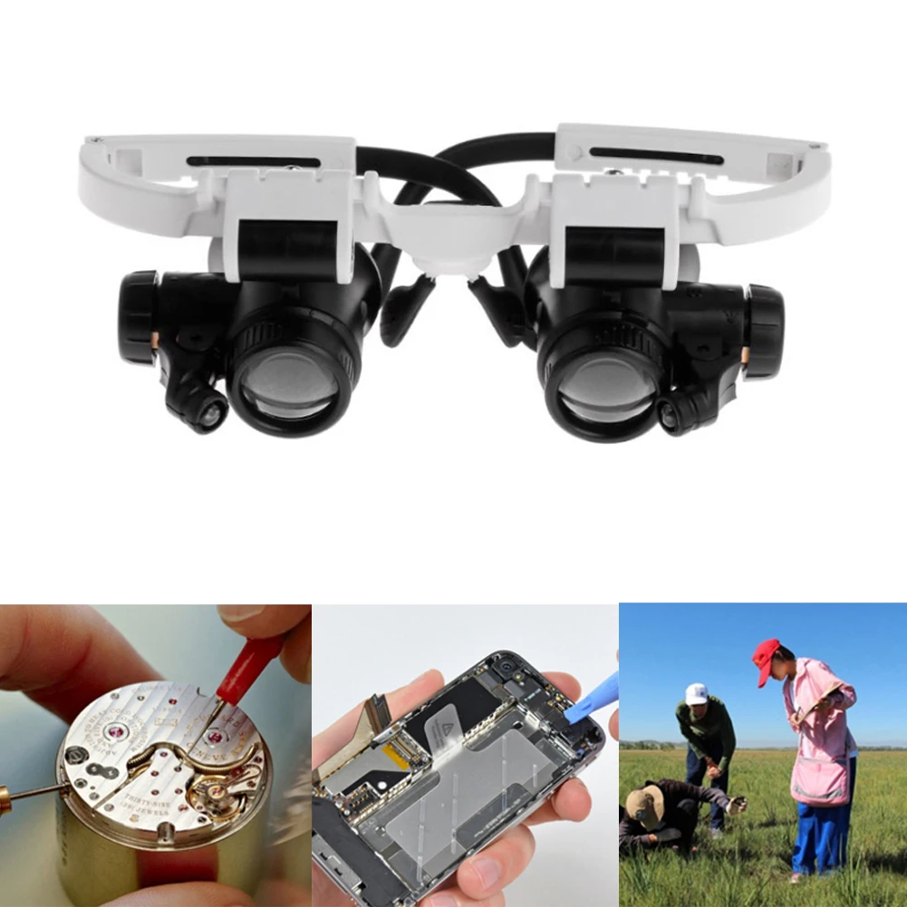 

New Design 8x1523Jeweler Watchmaker's Magnifier Precision Instrument Magnifier Glasses LED Light Repair Tool