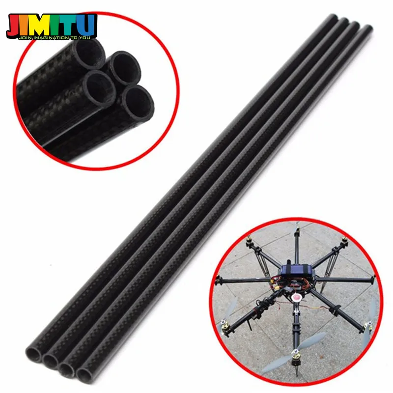 JIMITU 3K 8mm x 10mm 500mm рулон обернутый бум из углеродного волокна для мультикоптера