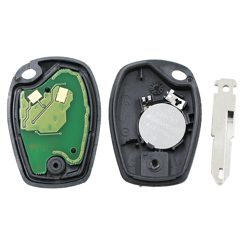 2 кнопки 433 Мгц дистанционный ключ брелок для Kangoo Clio III с чипом ID46 PCF7946AT NE73