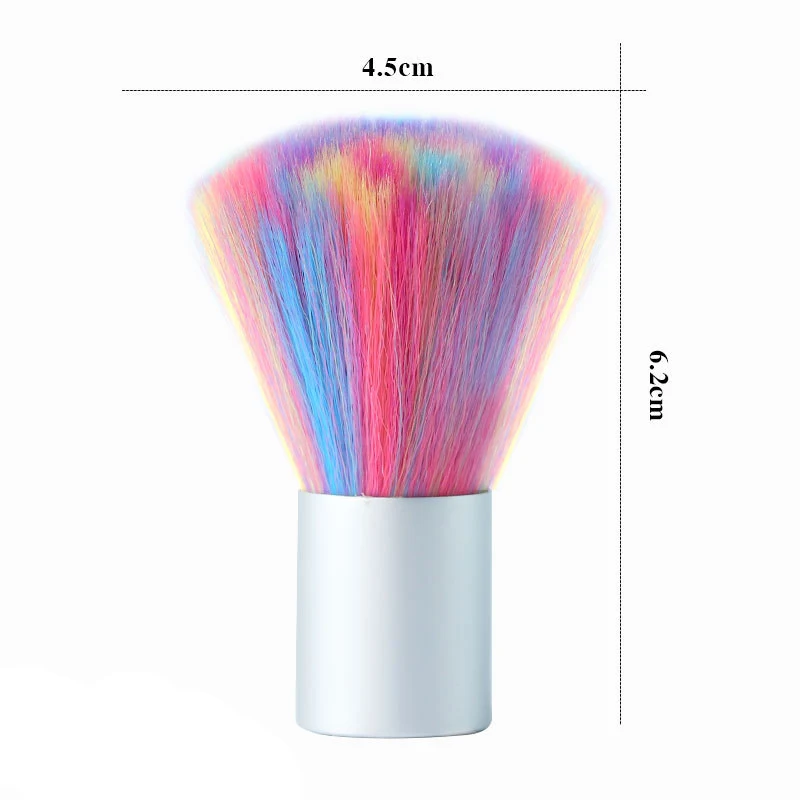 

Nail Art Dust Cleaner Brush Gel Nail Powder Remover Cleaning Brush Metal Handle Colored Nail Brush Nail Care Manicure Clean Tool